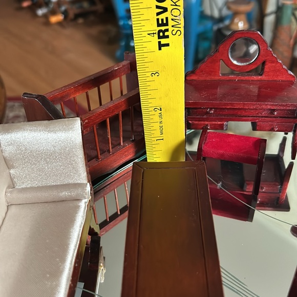 Vintage Cherry Wood Formal Dollhouse Furniture - Picture 12 of 13